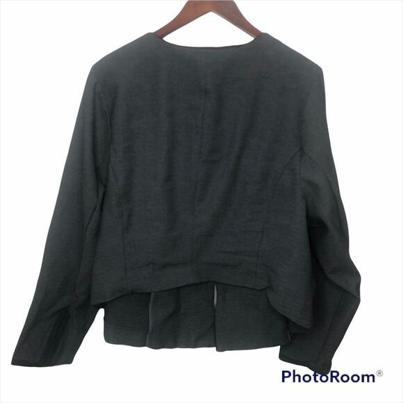 Torrid Grey Military Button Blazer Ponte Fitted Jacket Size 4x - Picture 5 of 7